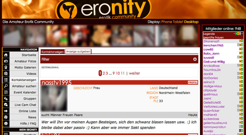 Eronity-Kontaktanzeigen