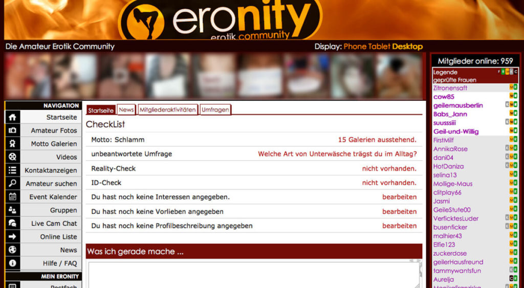 Eronity-Mitgliederbereich