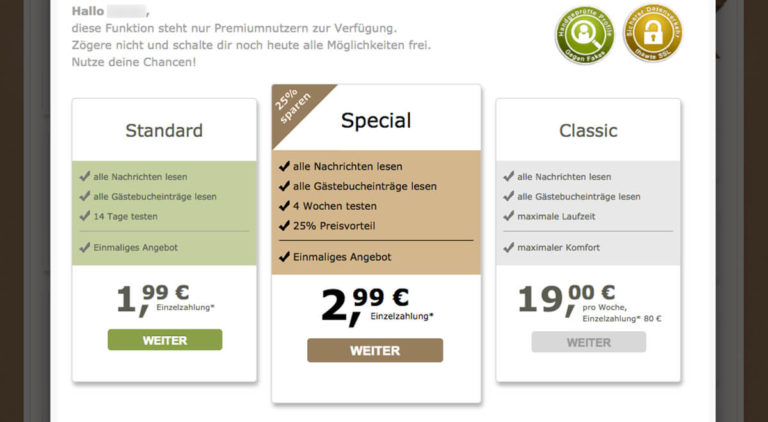 Premium mitgliedschaft edates kosten